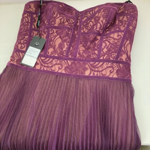 Tadashi Shoji Evening Dress Chiffon Lace - Picture 6 of 13